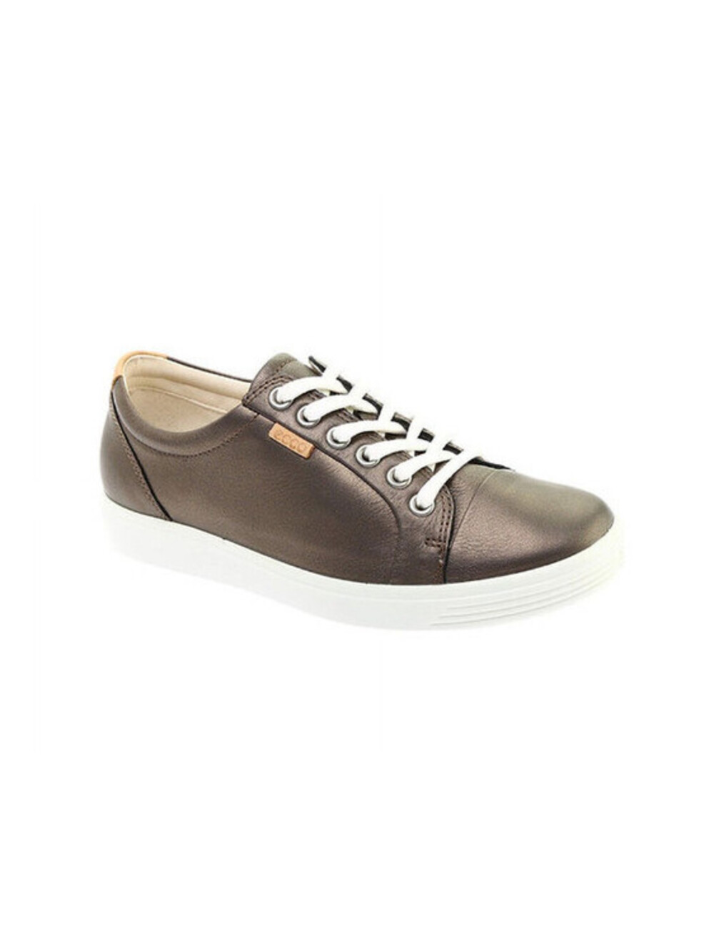 Ecco Women's Soft Leather Black Stone Metallic Nubuck Sneakers 9